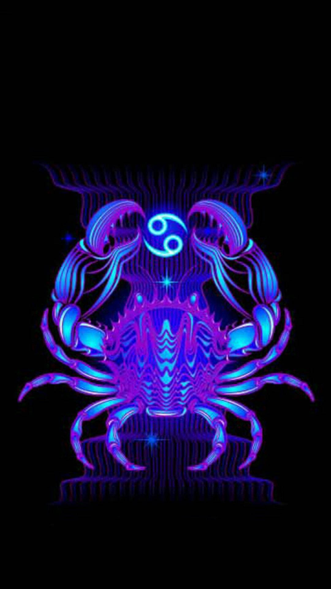 Download Cancer Zodiac Blue Violet Crab Wallpaper