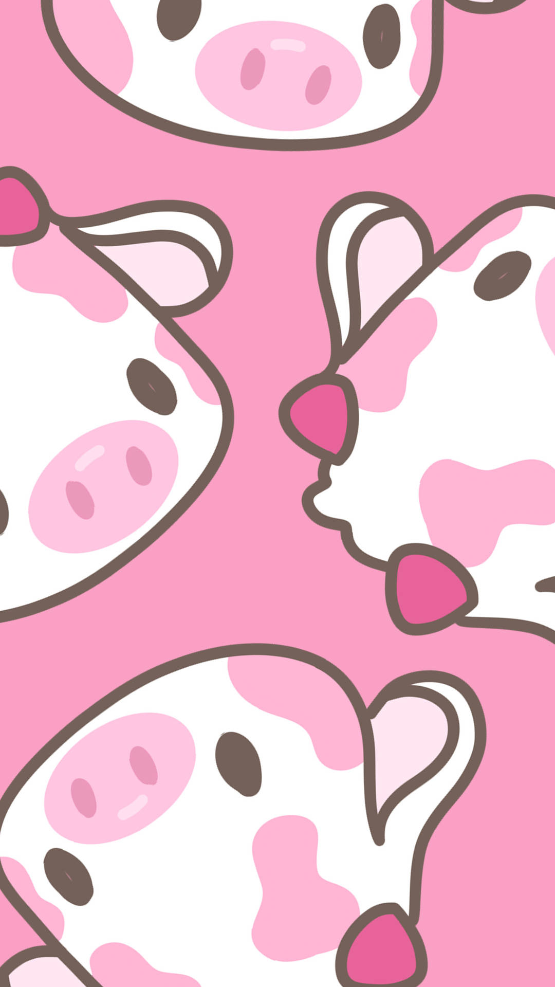 Download Strawberry Cow Pink Horns Wallpaper