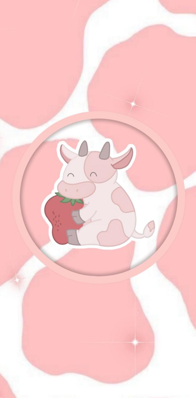 Strawberry cow wallpaper