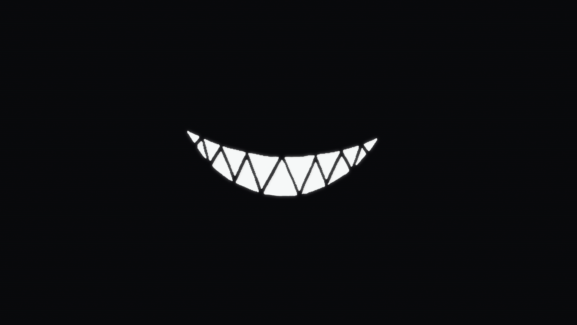 artwork, smiling, demon, teeth, smile, dark, trash, minimalism, tooth, HD Wallpaper