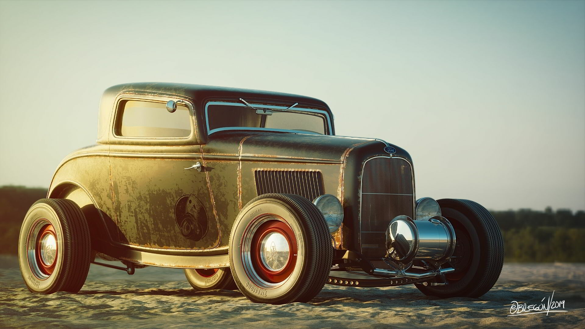 1932 Ford 3 Windows RAT ROD