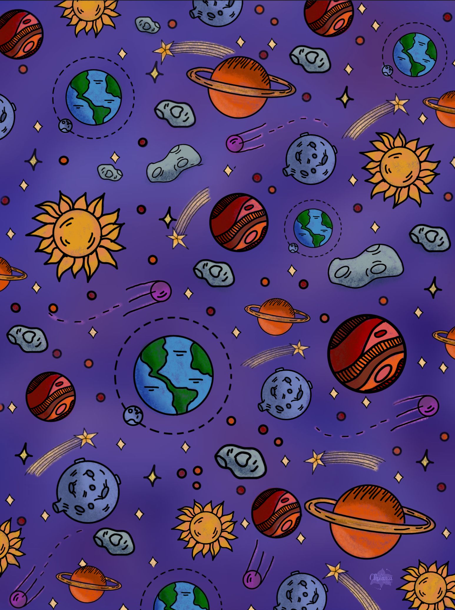 Space Doodles Wallpaper