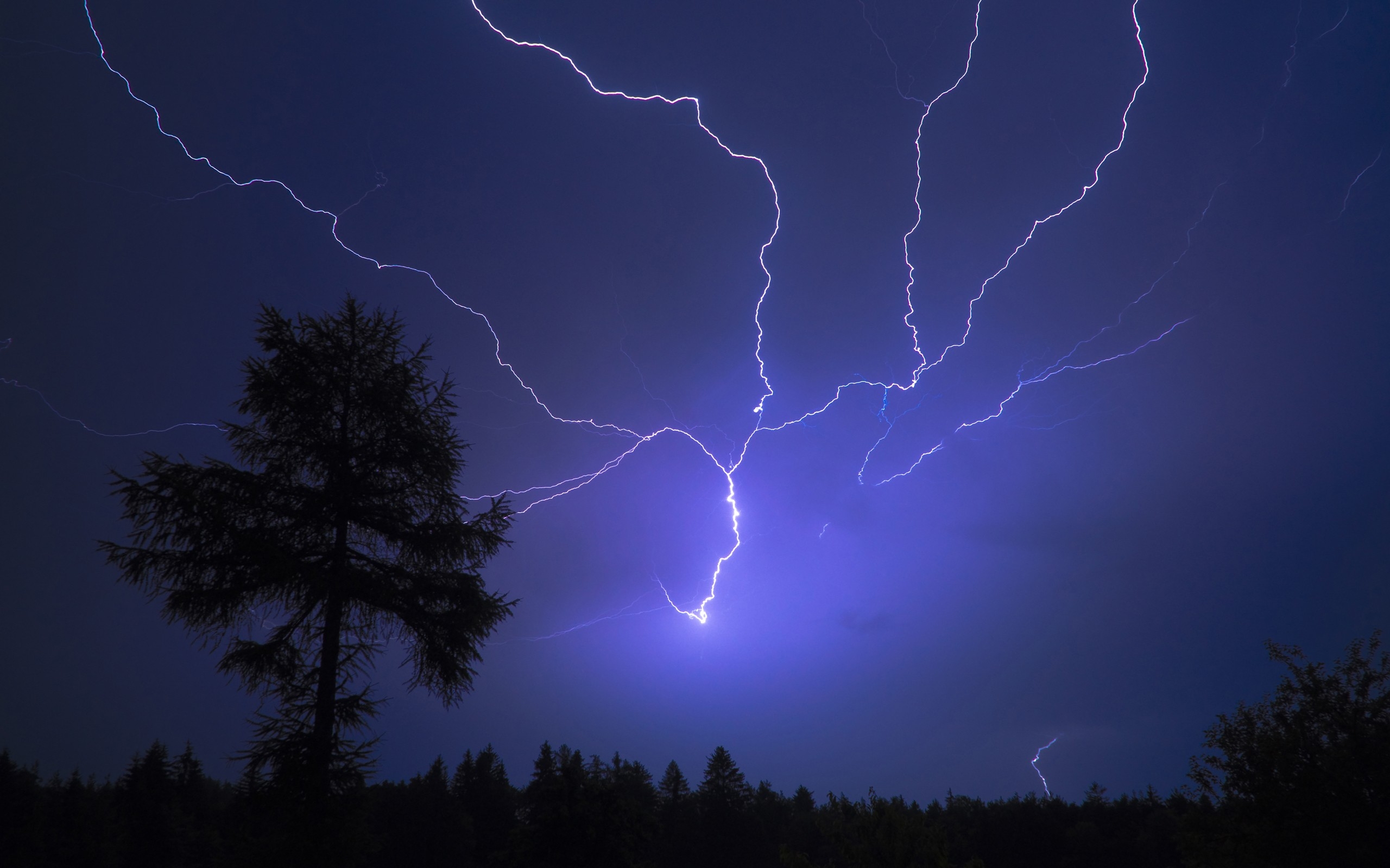Wallpaper Thunder, Thunderstorm, Lightning, Nature, Cloud, Background Free Image