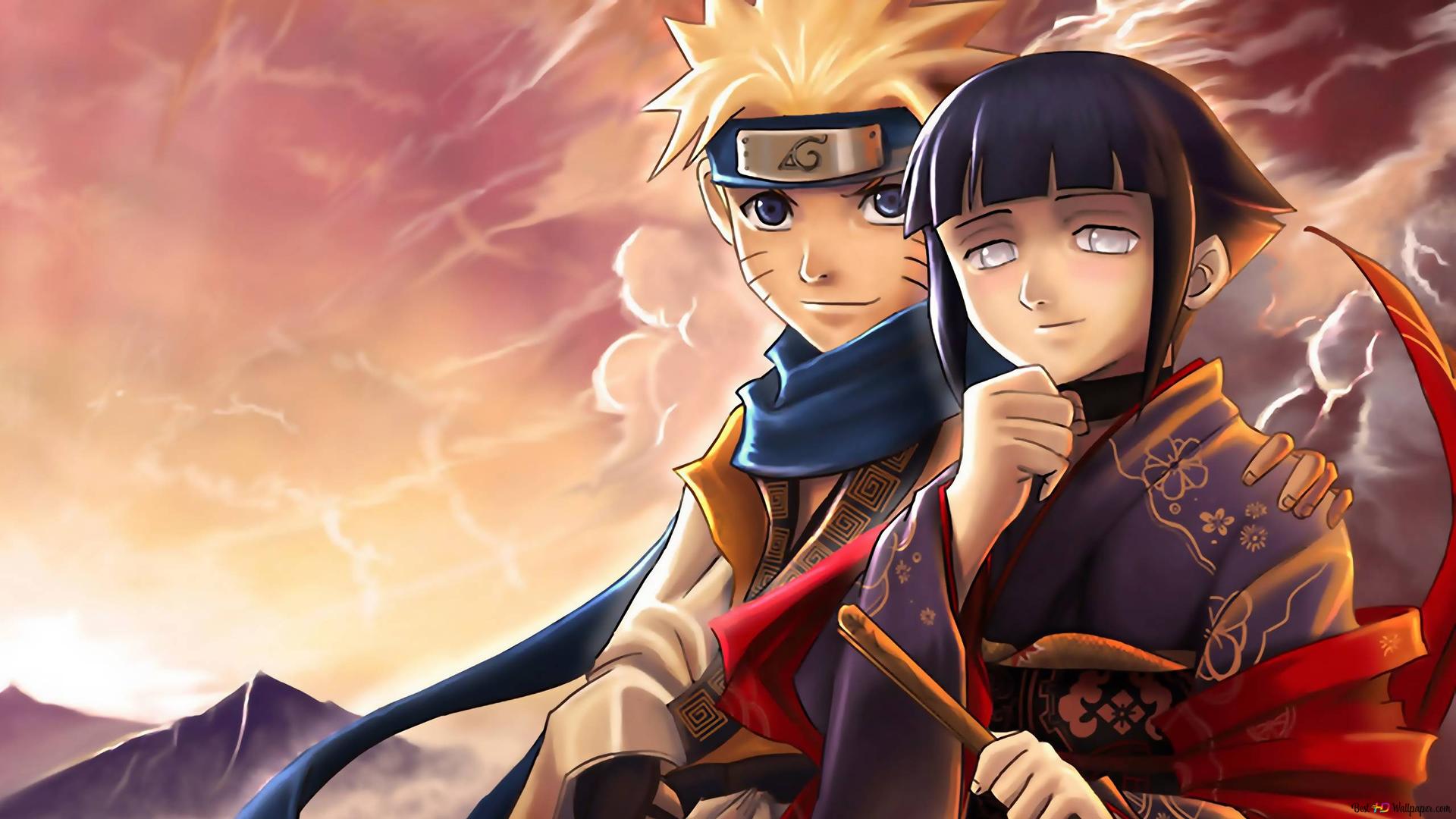 Hinata Hyuga & Naruto Uzumaki (Naruto) 2K wallpaper download