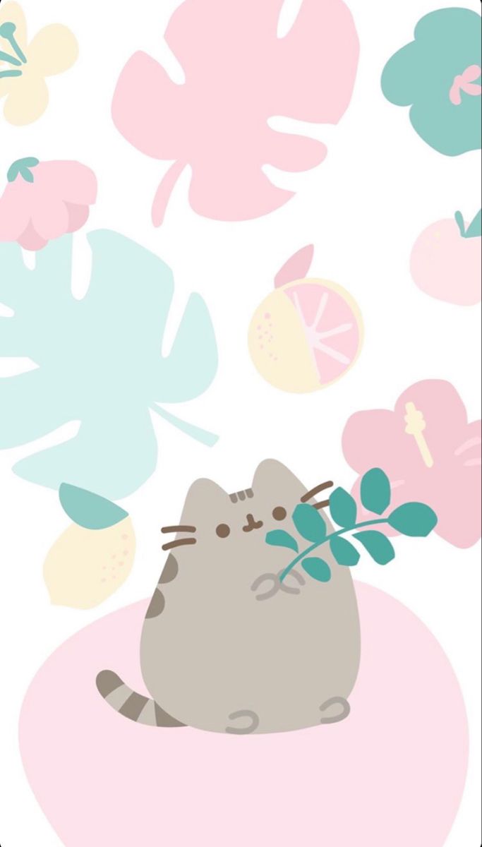 Free download Pusheen the cat plants wallpaper Pusheen cat Cute cartoon [683x1200] for your Desktop, Mobile & Tablet. Explore Cool Plant Wallpaper. Cool Background, Cool Wallpaper, Tropical Plant Wallpaper