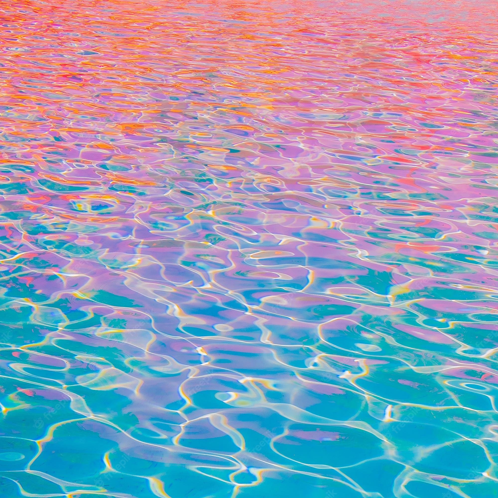 Premium Photo. Minimalist wallpaper blue pink vaporwave swimming pool relax water vacation dreams time concept