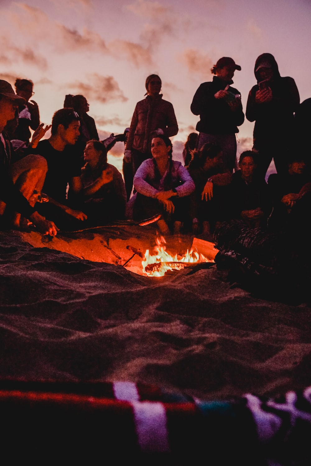 Beach Bonfire Picture. Download Free Image