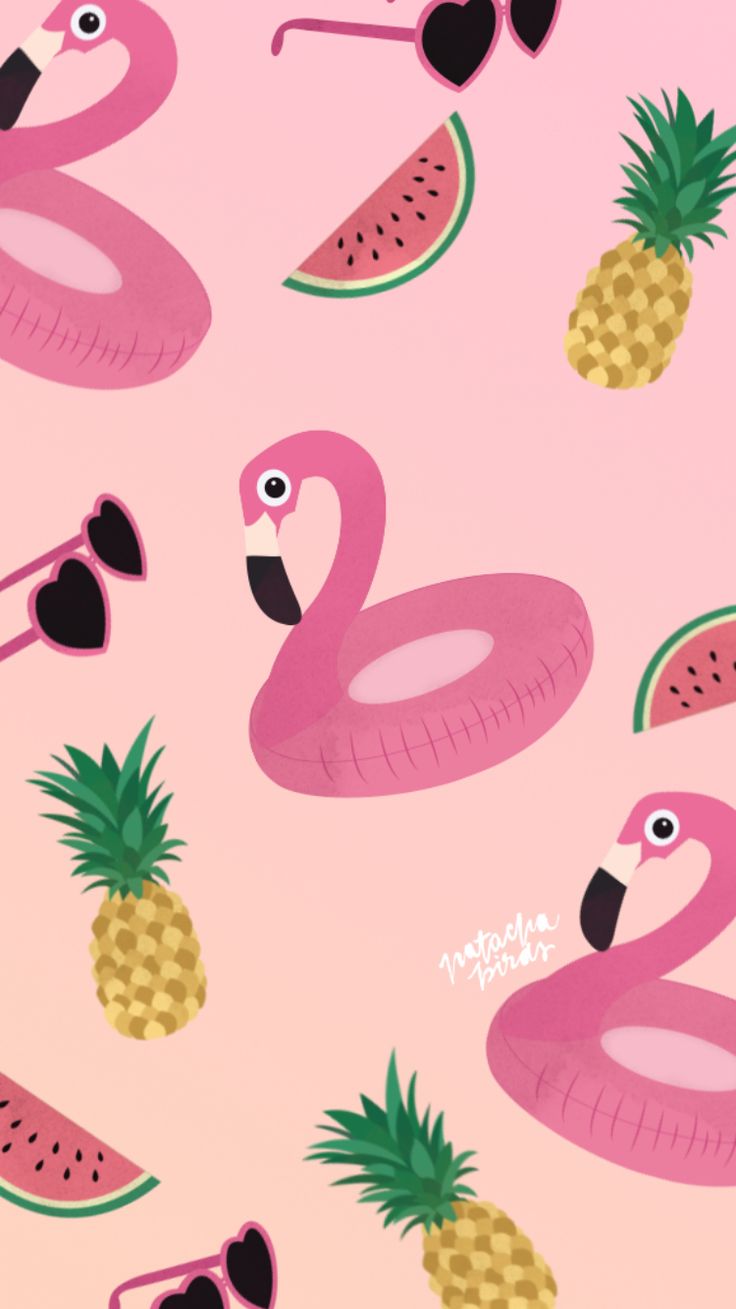 Summer iPhone wallpaper. Flamingo wallpaper, iPhone wallpaper, Trendy wallpaper