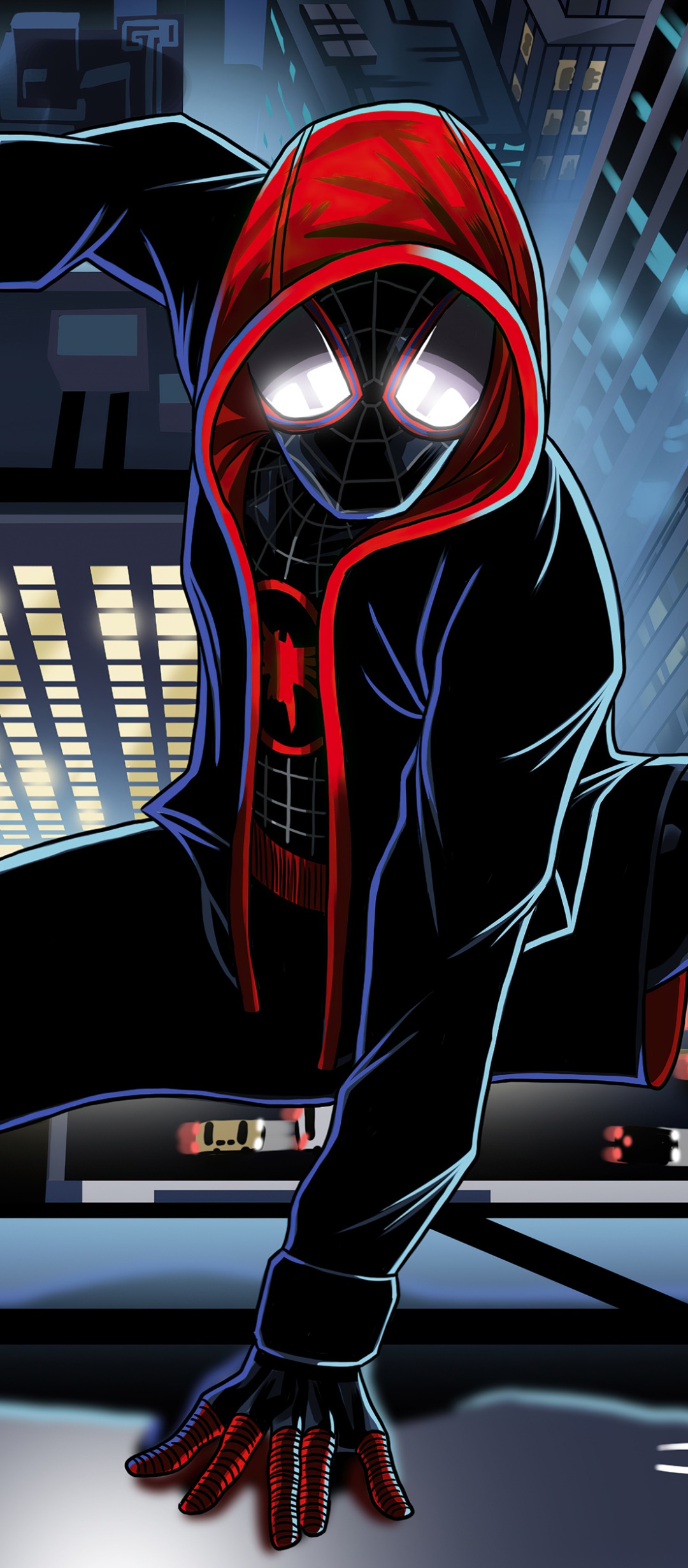 Wallpaper / Comics Spider Man Phone Wallpaper, Miles Morales, Spider Man: Into The Spider Verse, 1080x2460 Free Download