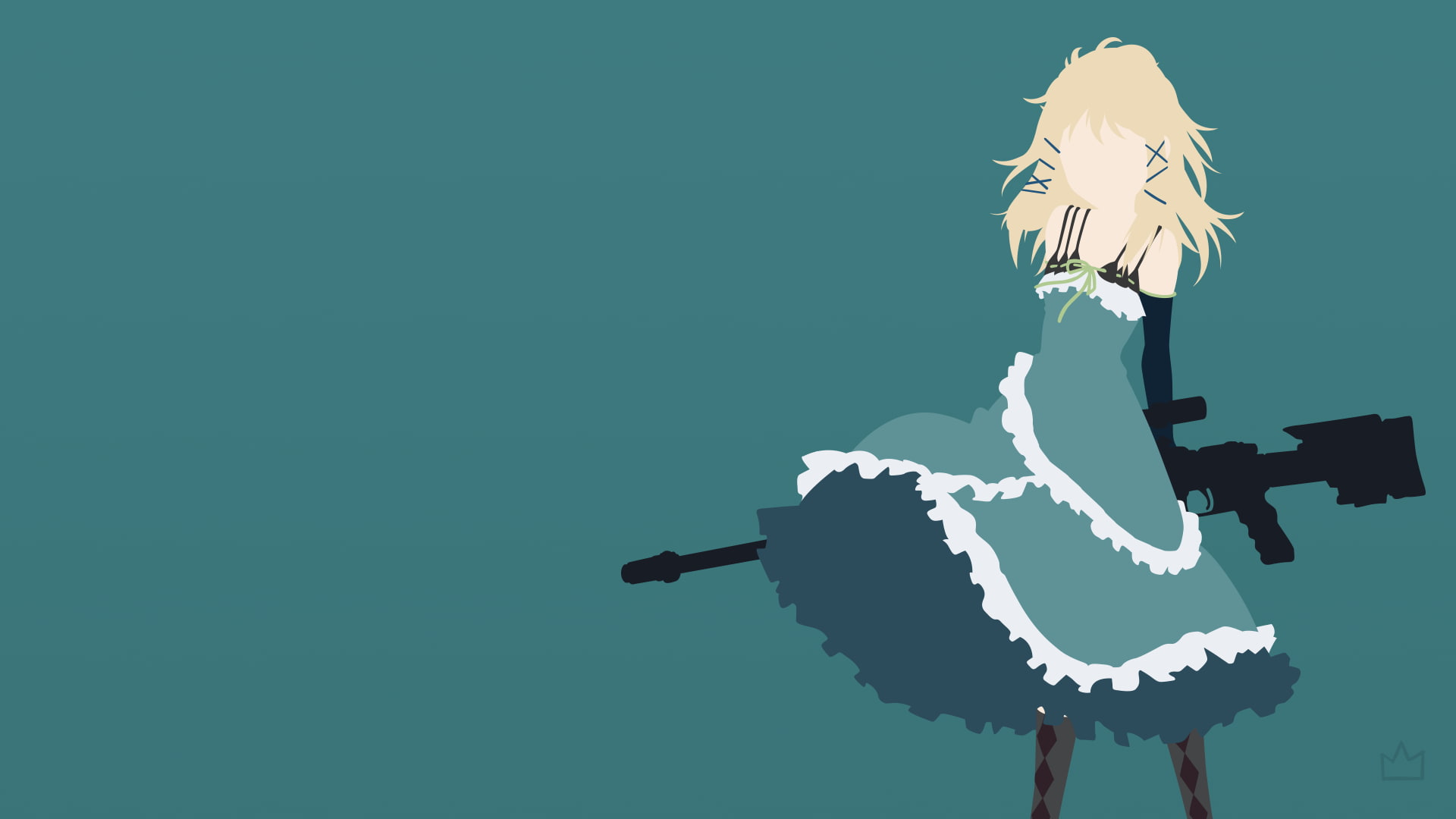 Wallpaper / Tina Sprout, 1080P, minimalism, Black Bullet free download