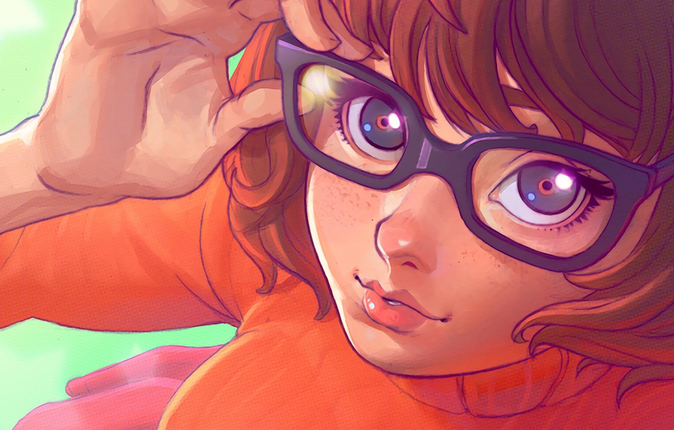 Wallpaper Girl, Face, Glasses, Art, Scooby Doo, Velma Dinkley, Velma Image For Desktop, Section живопись