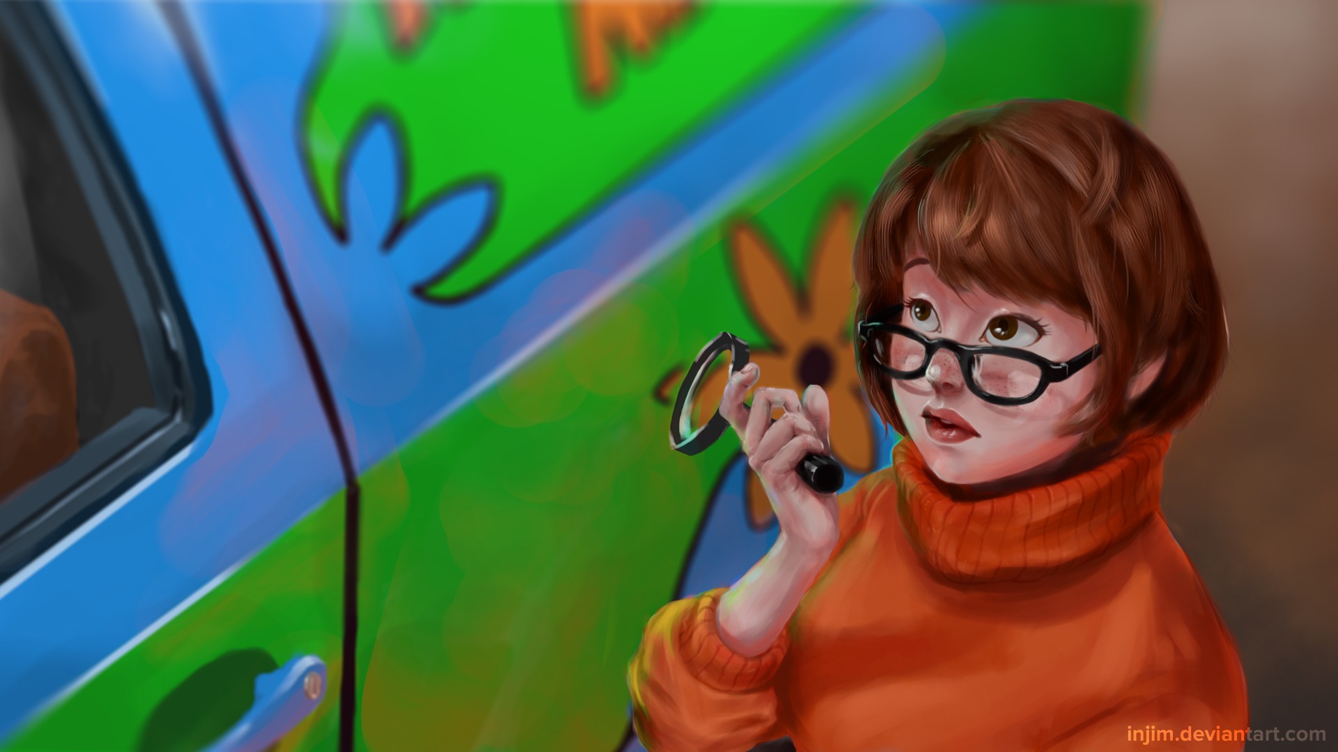 Wallpaper, anime, Scooby Doo, Cartoon Network, play, Velma Dinkley, ART, color, screenshot 1920x1080