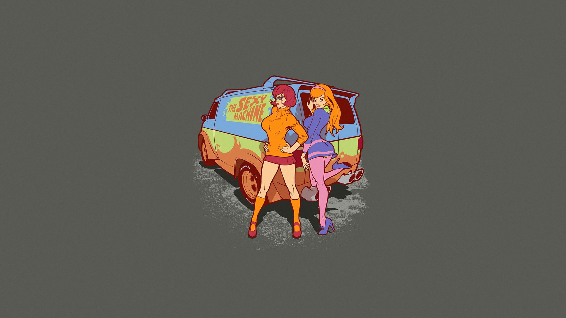 Download Wallpaper Girl, Minimalism, Figure, Style, Art, Art, Style, Minimalism, Scooby Doo, Scooby Doo, Velma, Velma Dace Dinkley, Vel'ma, Vel'ma Daisy Dinckley, Paul Mafayon, By Paul Mafayon, Section Minimalism In Resolution 1920x1080