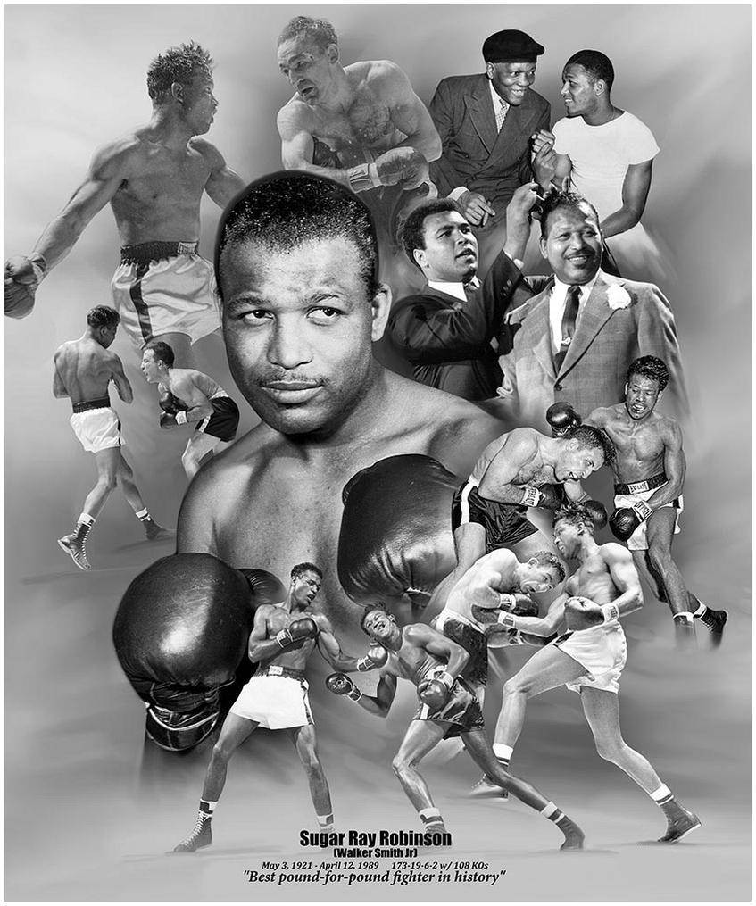 Download Sugar Ray Robinson Collage Wallpaper