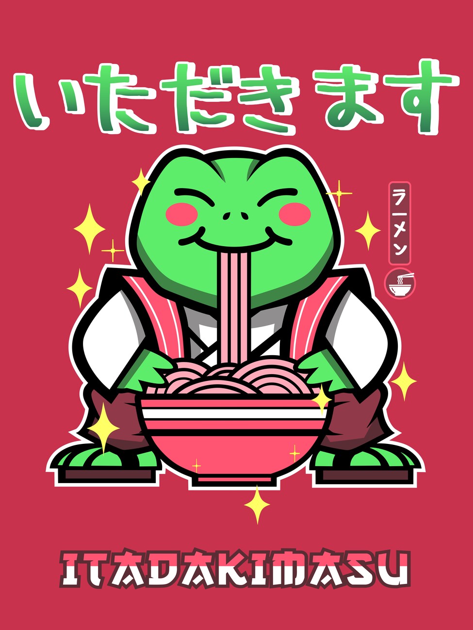 Frog and Ramen Wall Mural