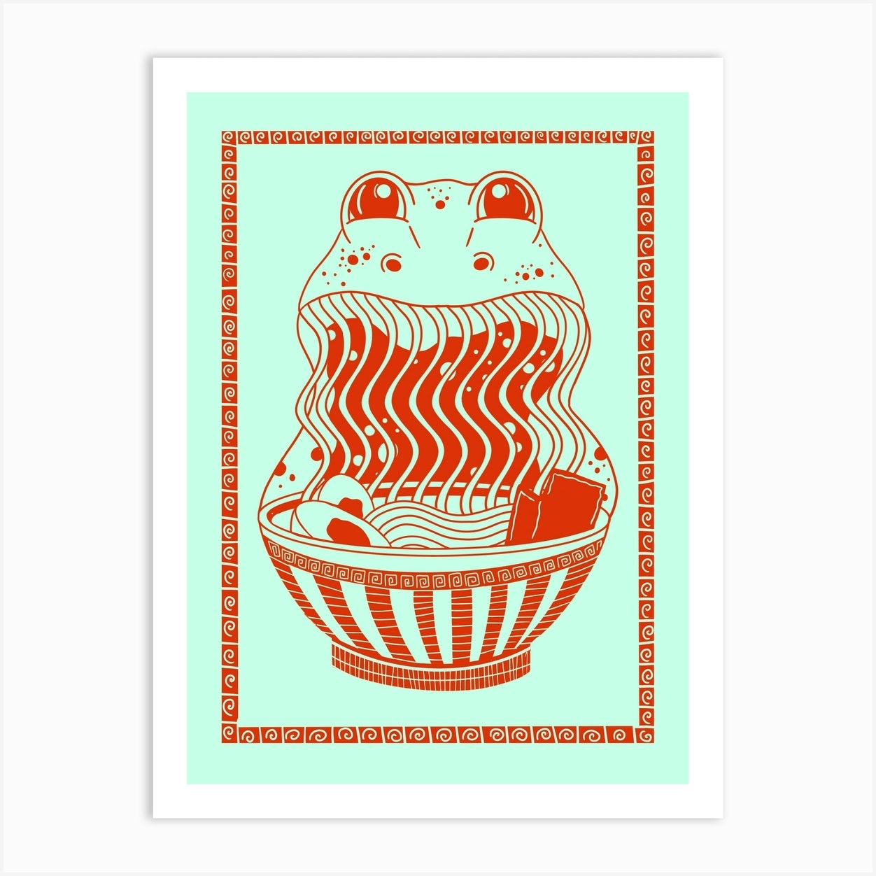 Ramen Frog Art Print