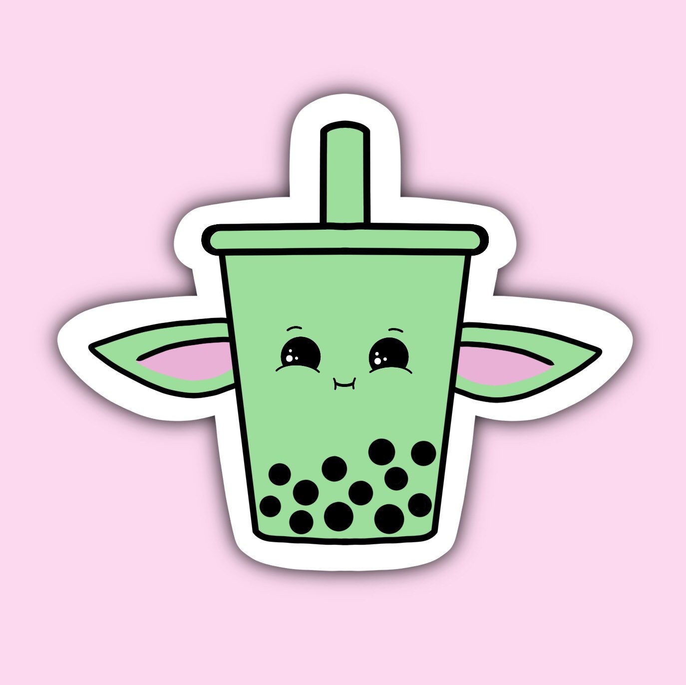 Baby Yoda Bubble Tea Sticker Boba Milk Star Wars