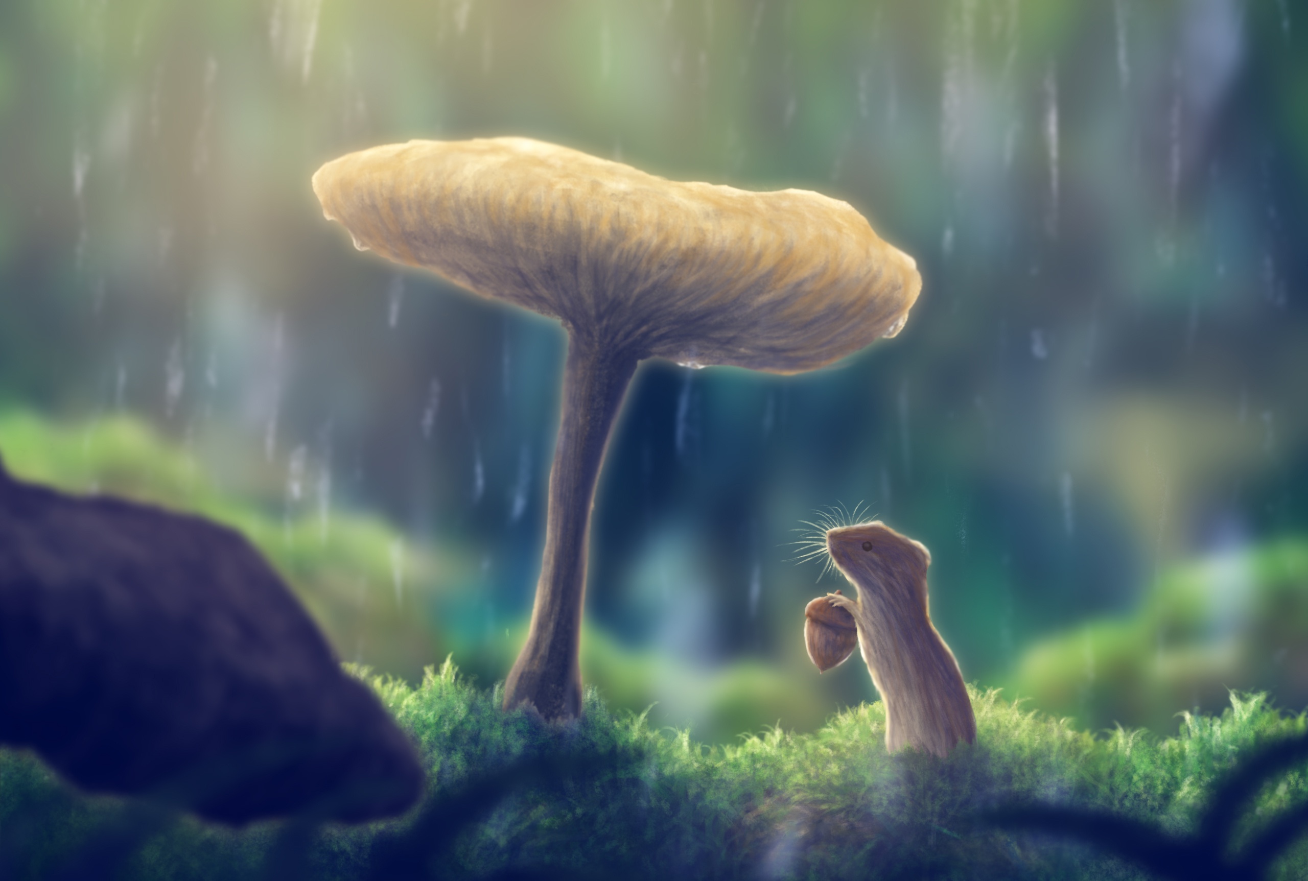 Fantasy Animal HD, Mushroom, Mouse Gallery HD Wallpaper