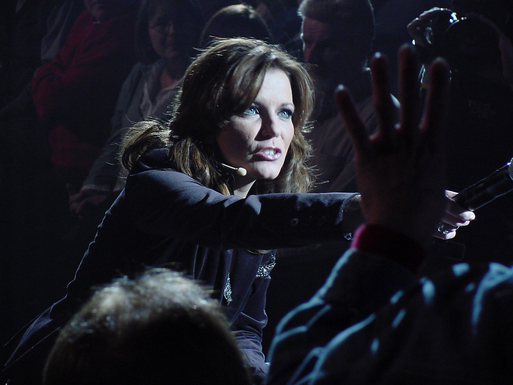 Martina McBride. Martina McBride walking through and taking