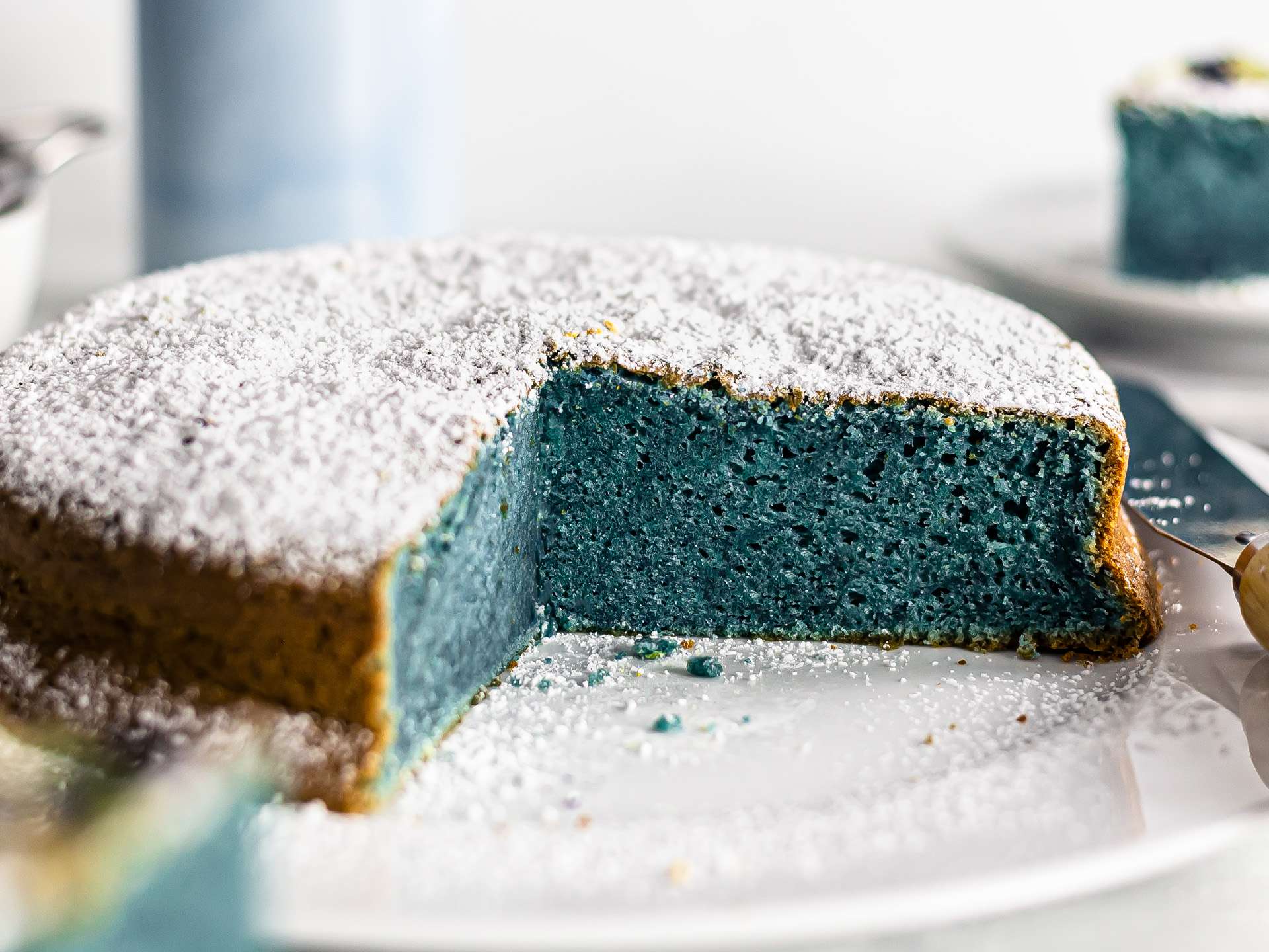 Butterfly Pea Cake (Dairy Fre)