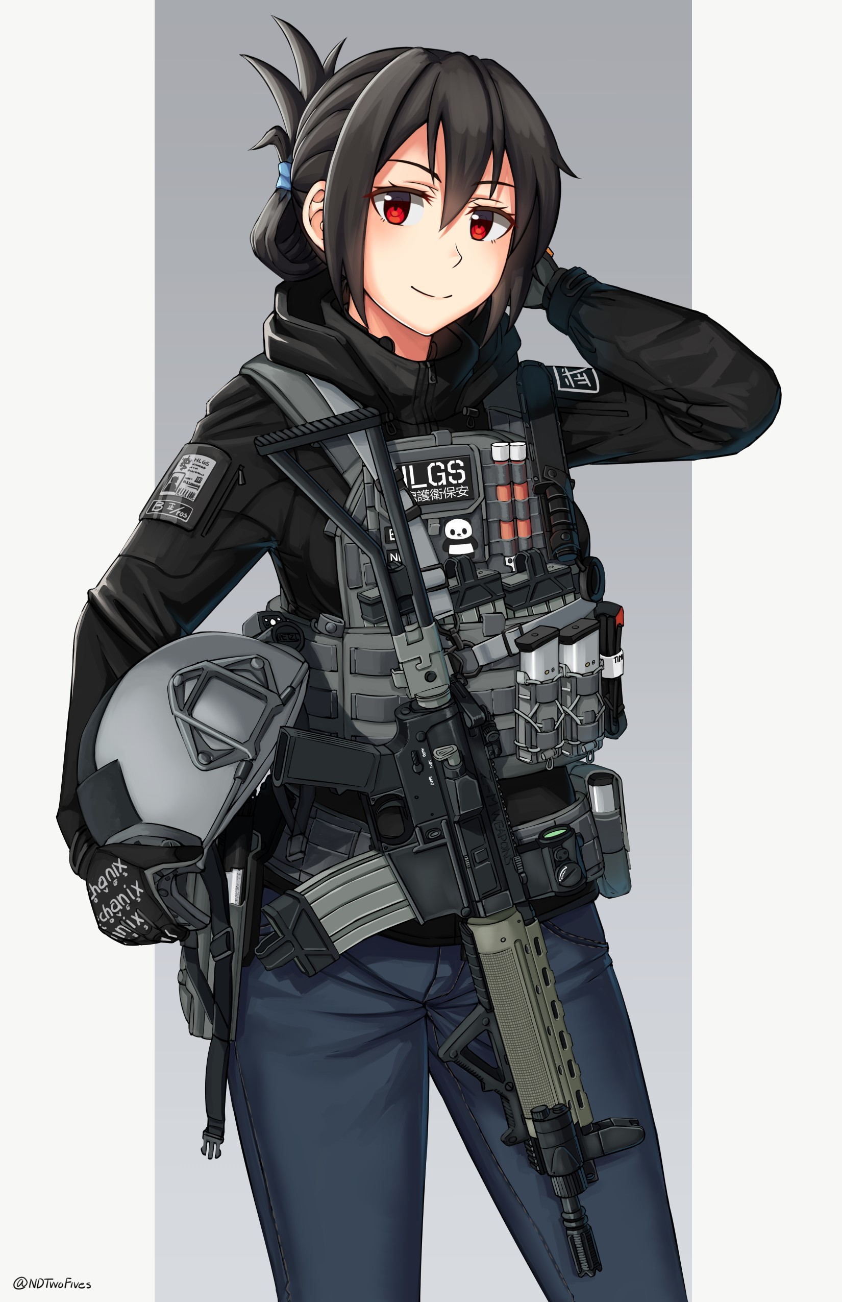 anime key visual，A squad of female SWAT officers prepared to attack,  neonlight, Cyberpunk, Futuristic, Stunning - SeaArt AI
