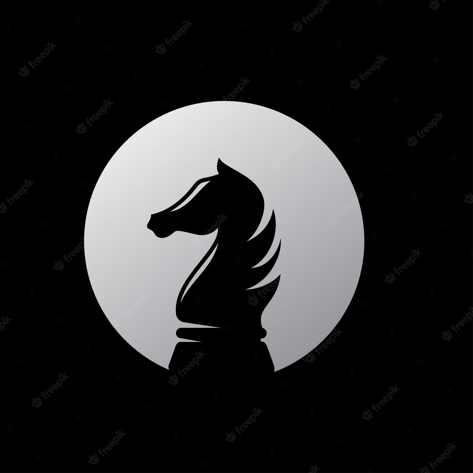 Premium Vector. Chess knight role logo vector chess piece vector icons