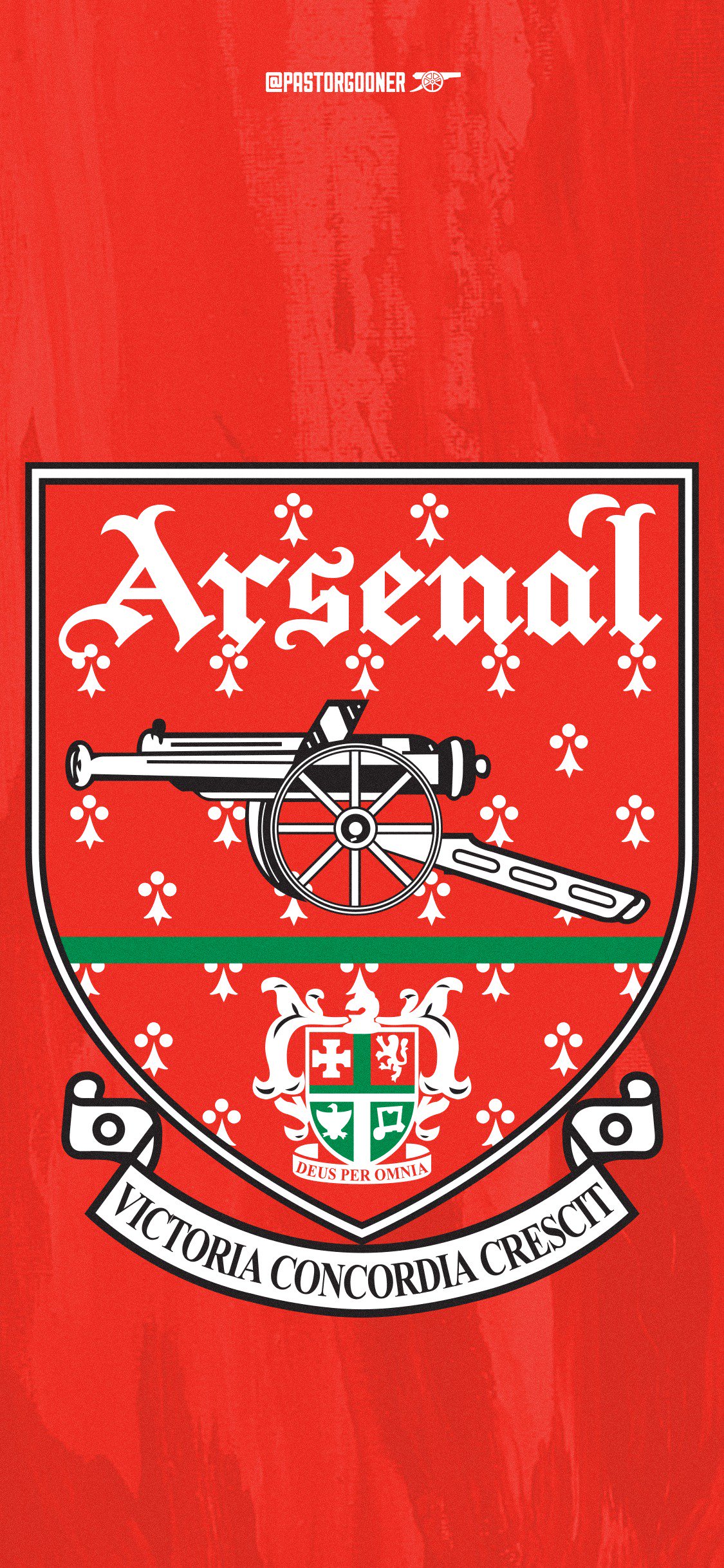 PastorGooner Classic Crest Wallpaper. (Designed With The 19.5x9 IPhone X Xs Dimensions In Mind) #afc #arsenal #coyg #phonewallpaper