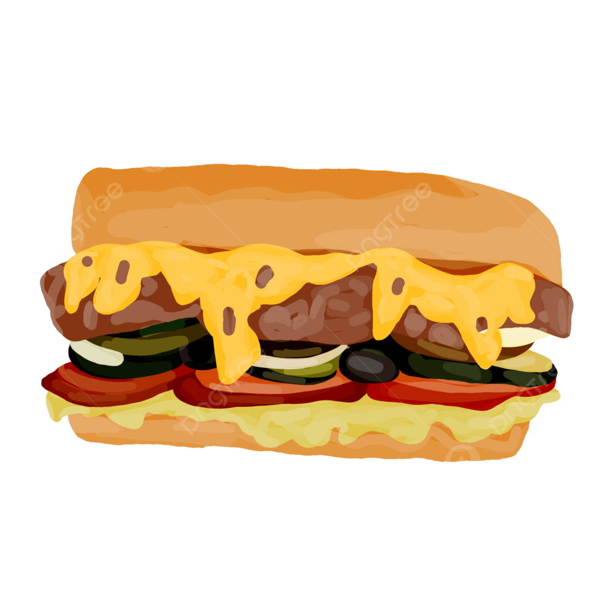 Subway Sandwich PNG Transparent Image Free Download
