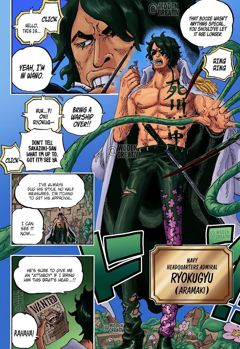 Admiral Green Bull vs Current Zoro and Sanji