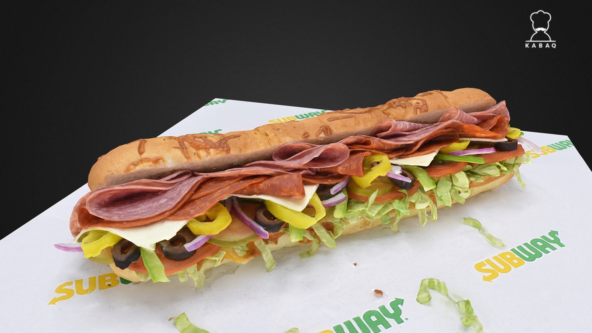 Subway Sandwich model by QReal Lifelike 3D [79dd938]