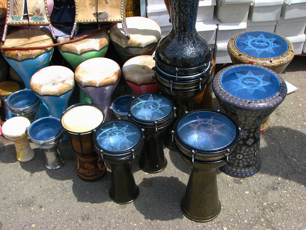 Egyptian darbuka. Goblet drums made in Alexandria, Egypt o
