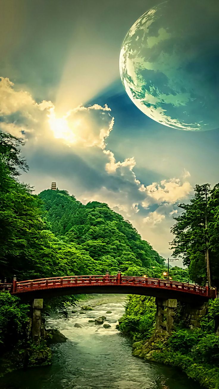 Bridge over Creek Wallpaper. Nature photography, Beautiful nature picture, Landscape photography