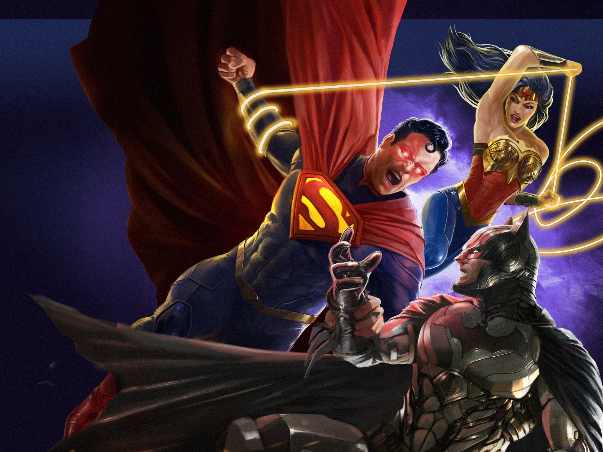 Injustice Wallpaper 4K, Superman, Batman, Movies