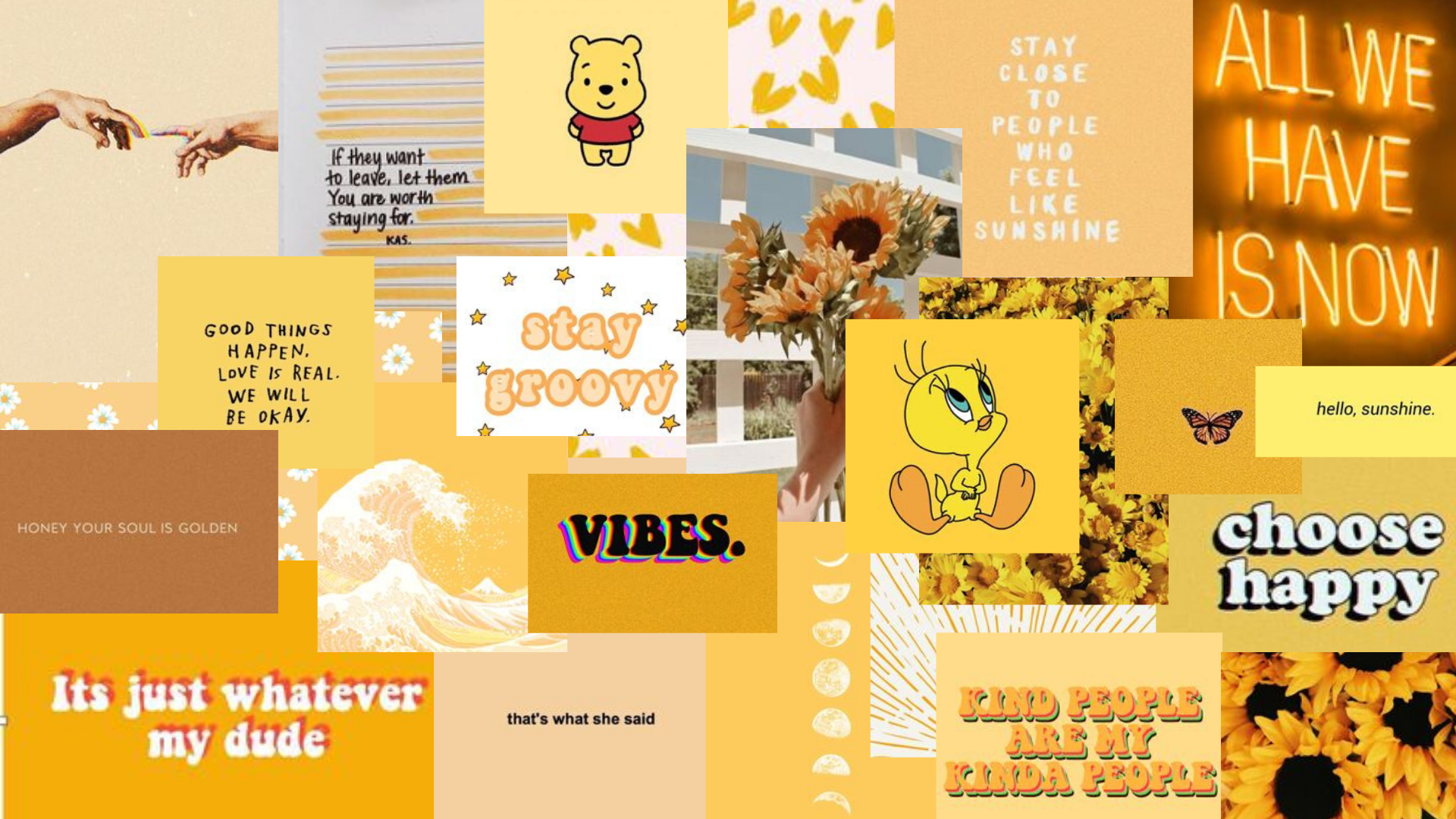 Aesthetic wallpaper laptop yellow. Happy wallpaper, Cute desktop wallpaper, Yellow wallpaper