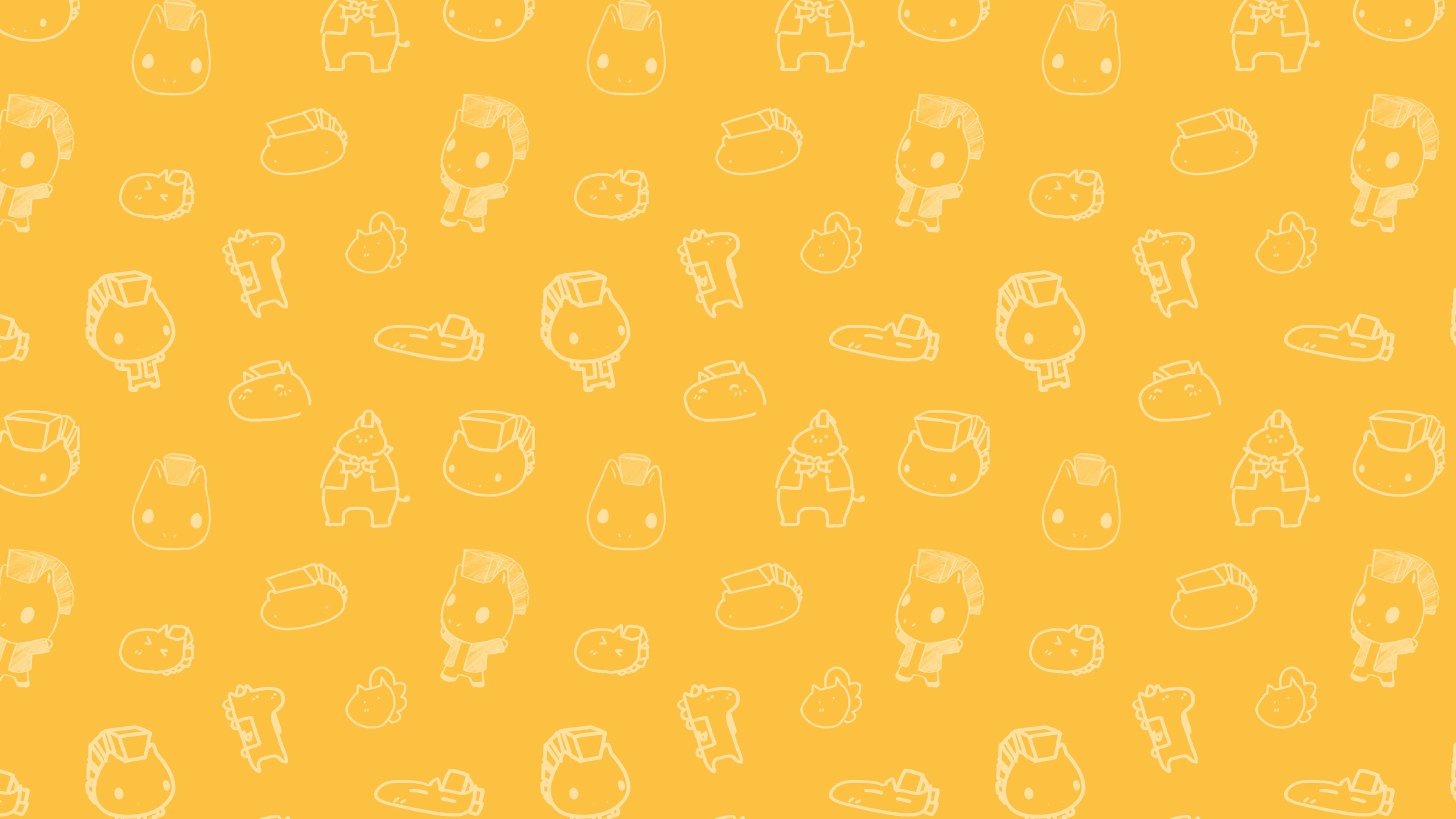 Download Yellow Aesthetic Laptop Cute Animals Wallpaper