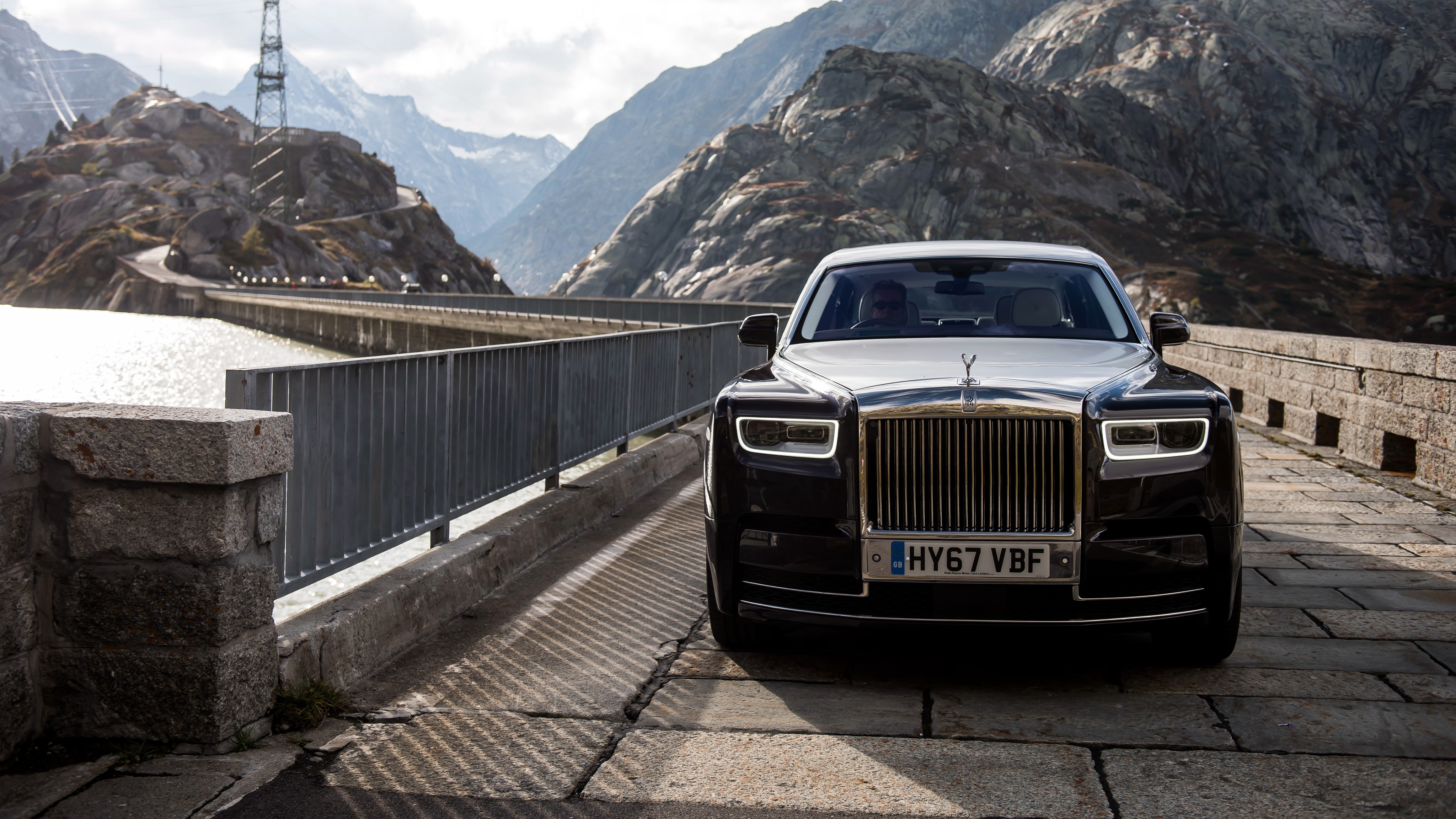 4K, Phantom, Rolls Royce, Bridges, Front, Black, Metallic Gallery HD Wallpaper