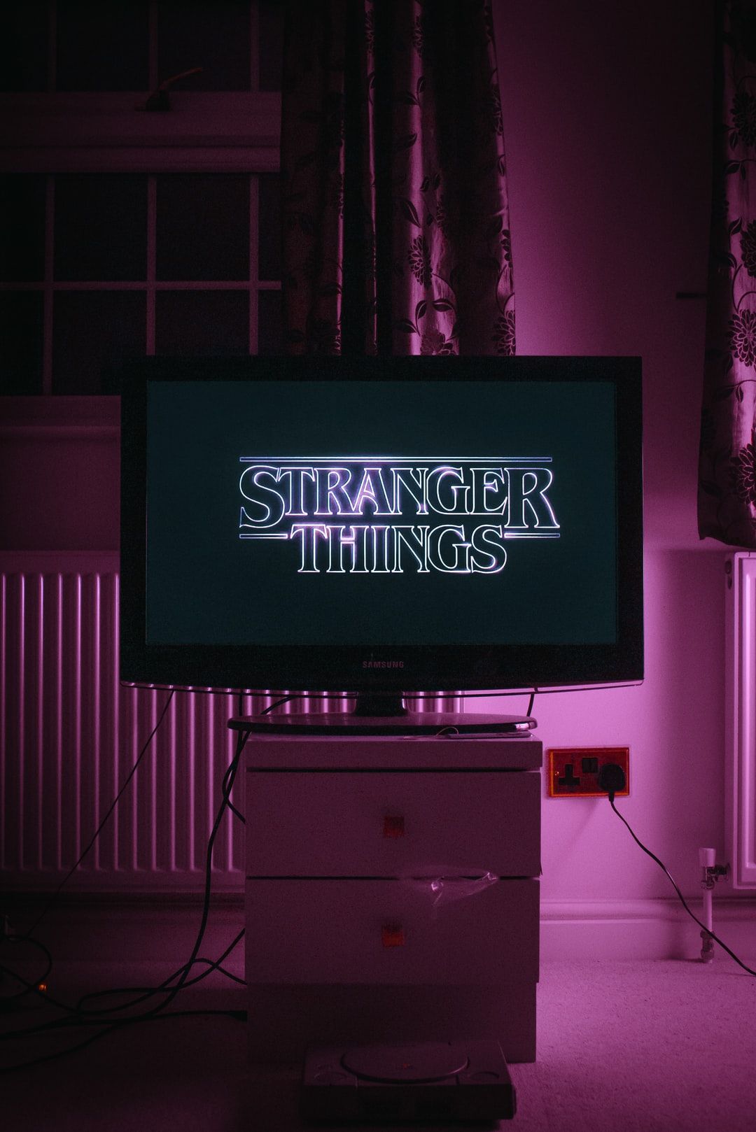 Stranger Things Neon lights. Download this photo by Toby Osborn. Stranger things, Stranger things aesthetic, Stranger things wallpaper