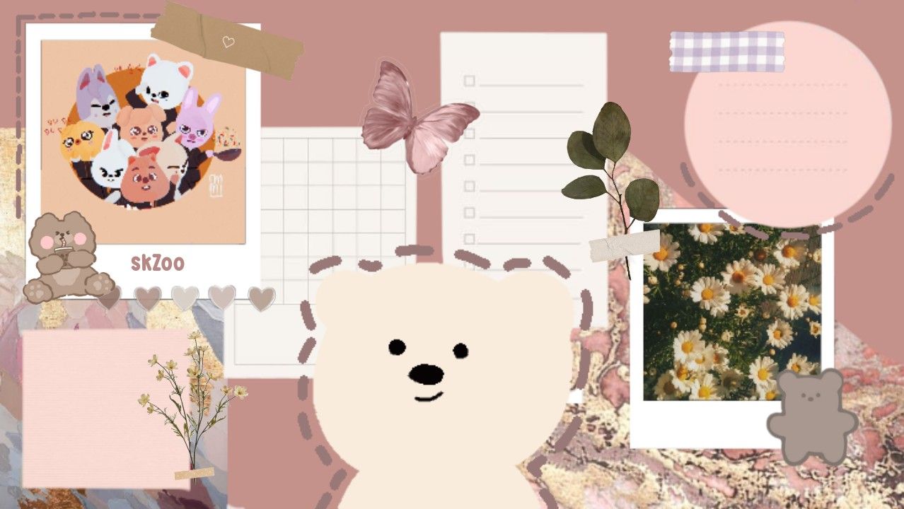 Aesthetic skzoo desktop wallpaper