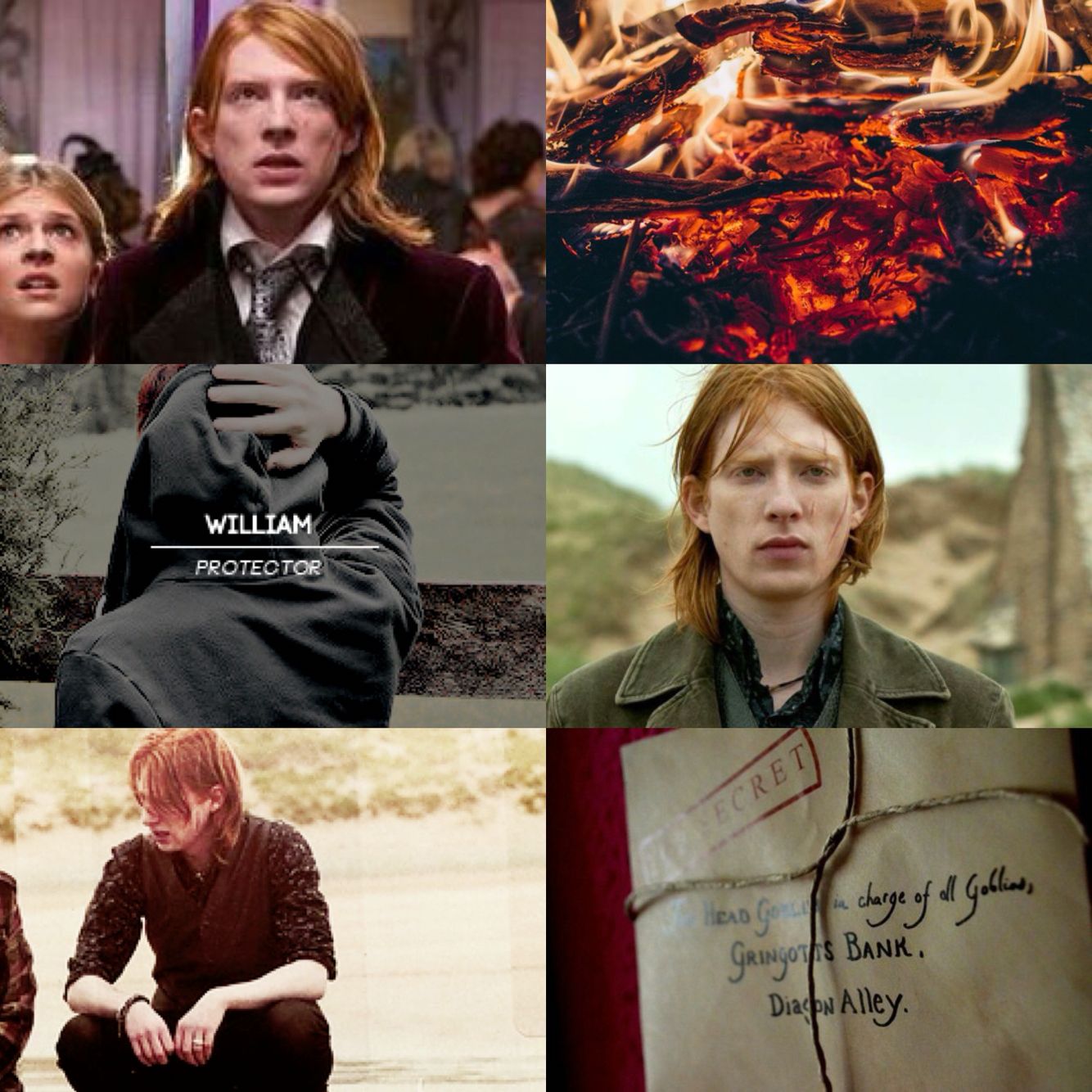 bill weasley + orange. Weasley aesthetic, Hogwarts mystery, Harry potter