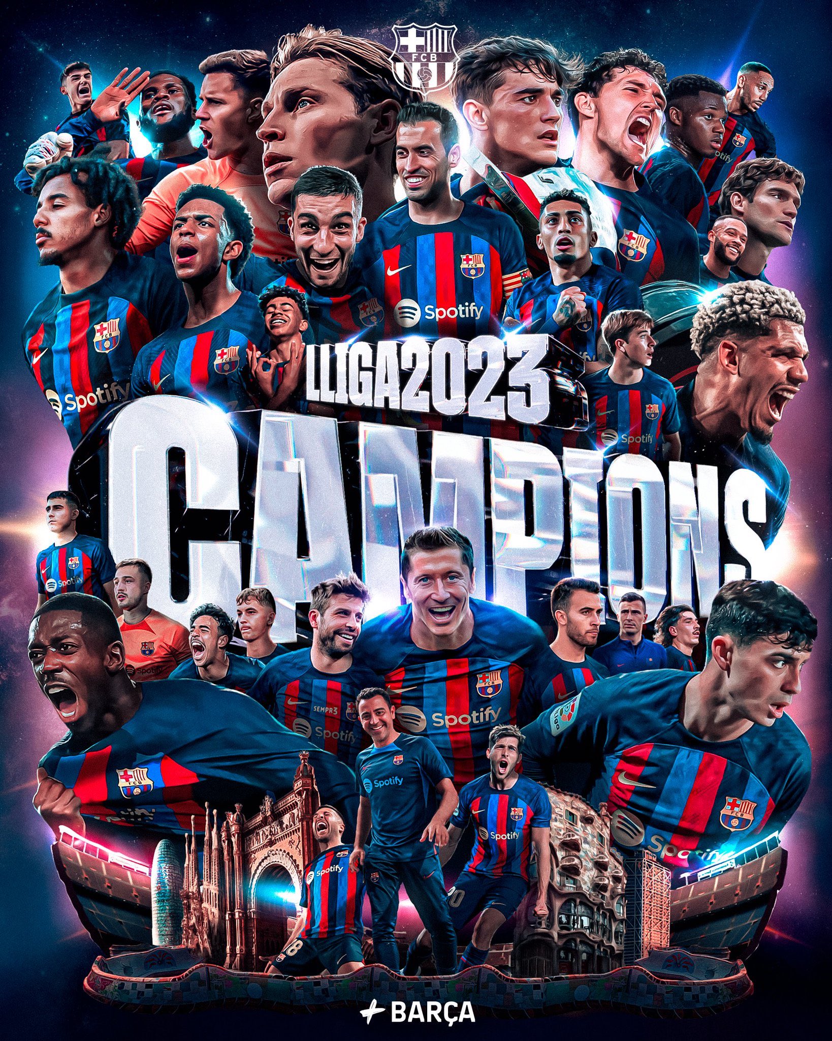 FC Barcelona La Liga 2023 Champions Wallpapers Wallpaper Cave