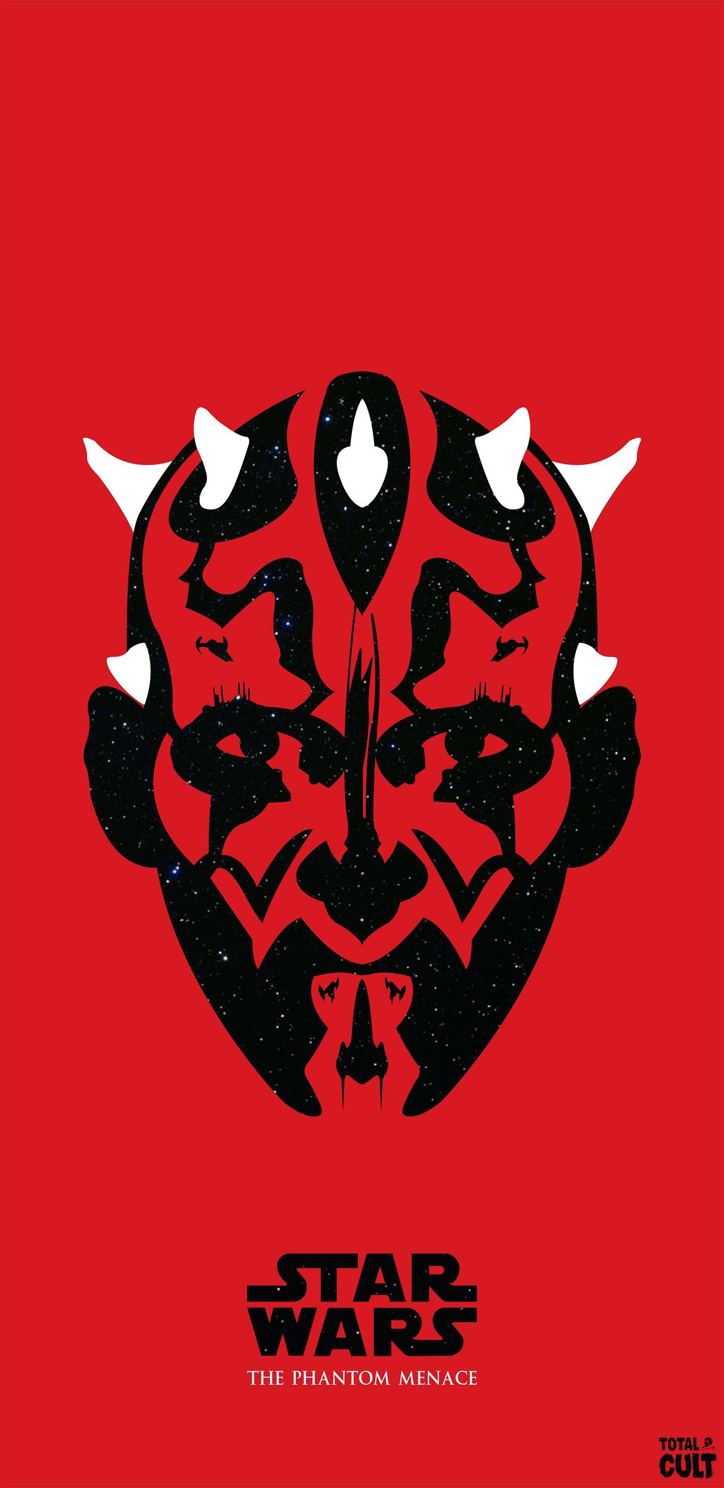 Darth Maul Phone Wallpaper promised, an updated version of my Darth Maul artwork made of ships from The Phantom Menace film. Enjoy!