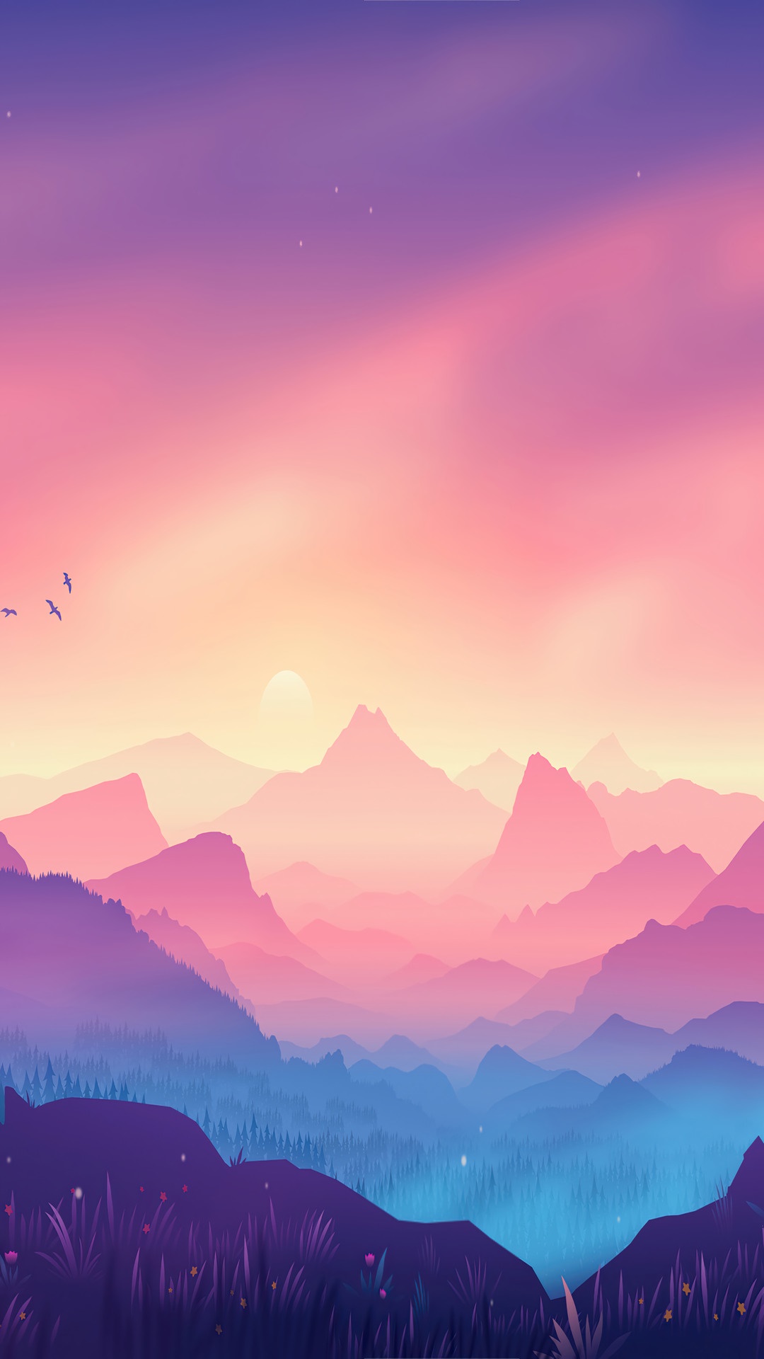 Colorful, Minimalist, Nature, Landscape, Scenery, 4k Gallery HD Wallpaper