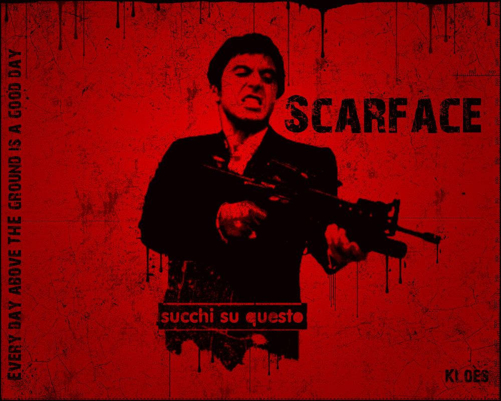 Download Stencil Tony Montana Scarface Wallpaper