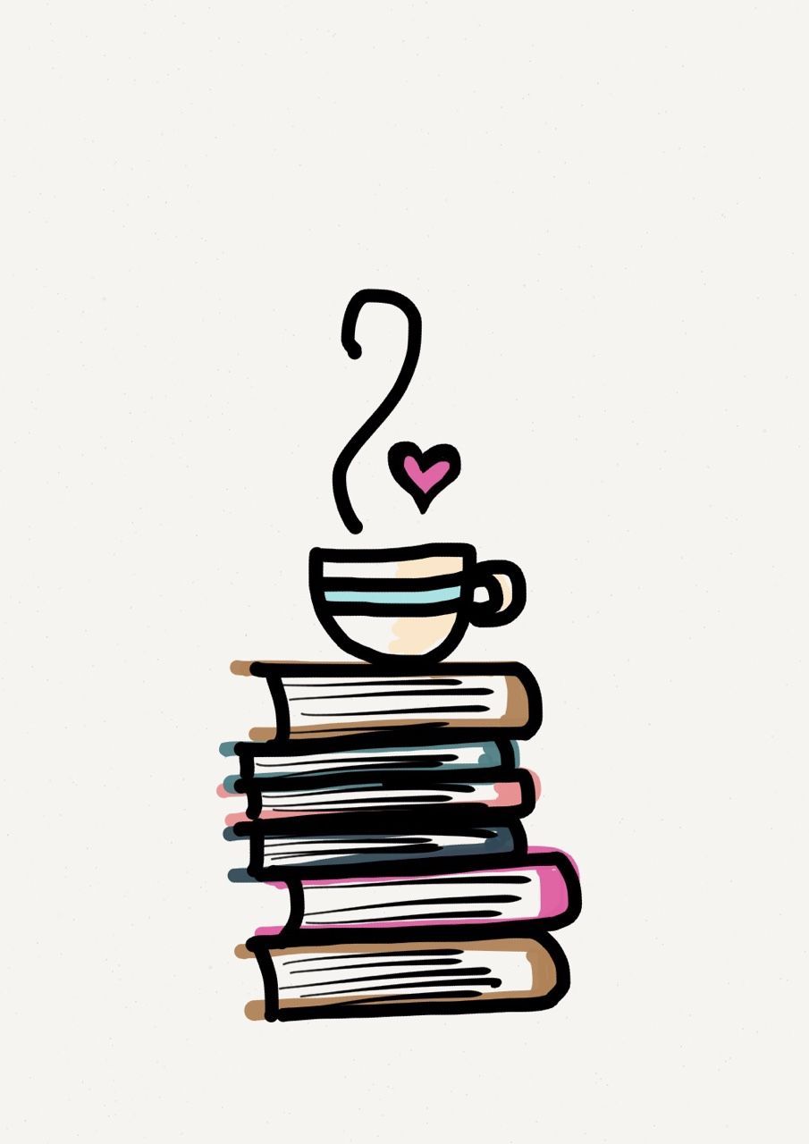Tea and Book iPhone Wallpaper
