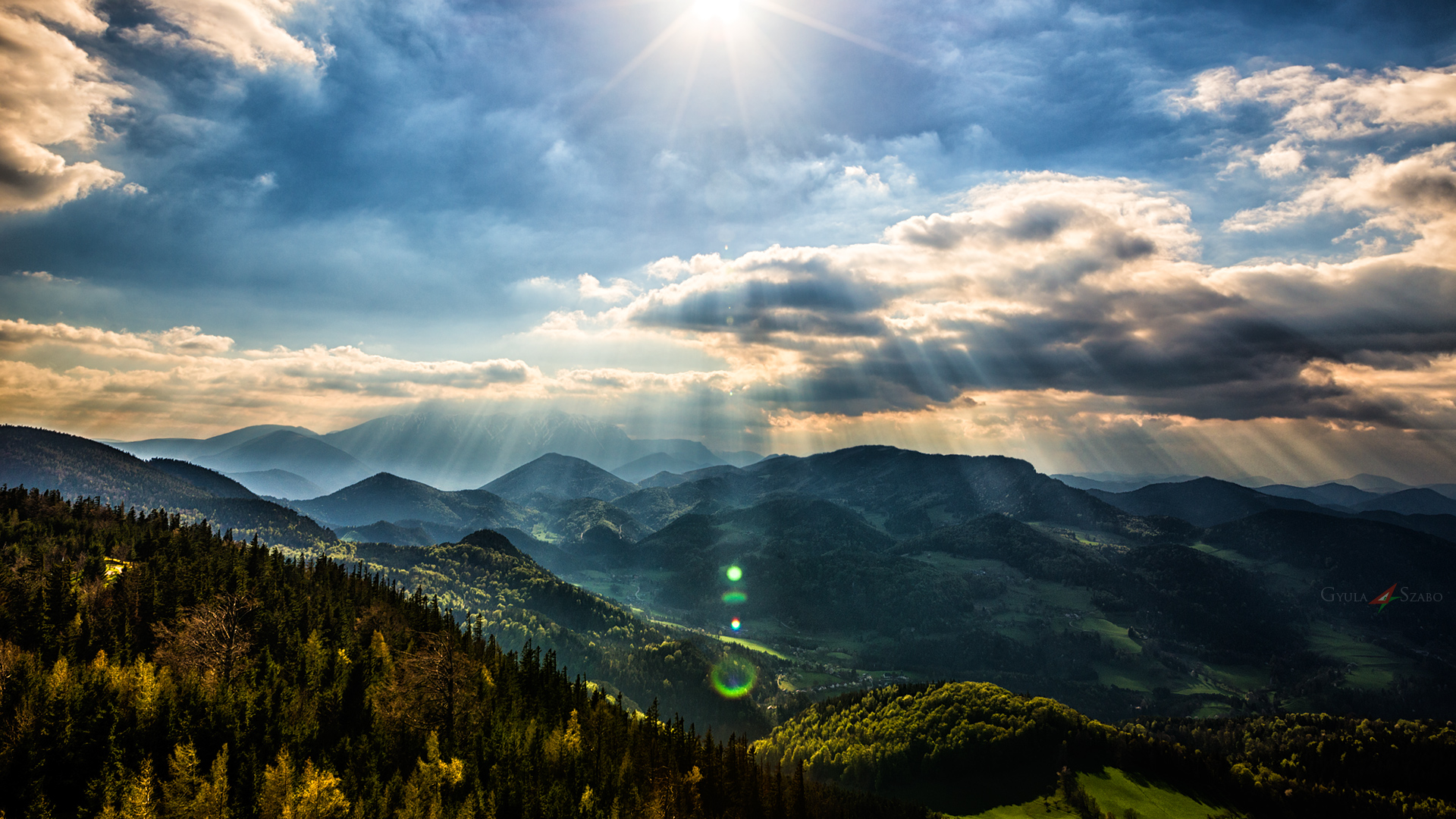 Wallpaper, schnee, sunset, sky, cloud, Sun, mountain, snow, Alps, landscape, Austria, osterreich, spring, high, ray, cloudy, outdoor, snowy, hill, peak, Sunny, canyon, ridge, mountainside, foothill 1920x1080