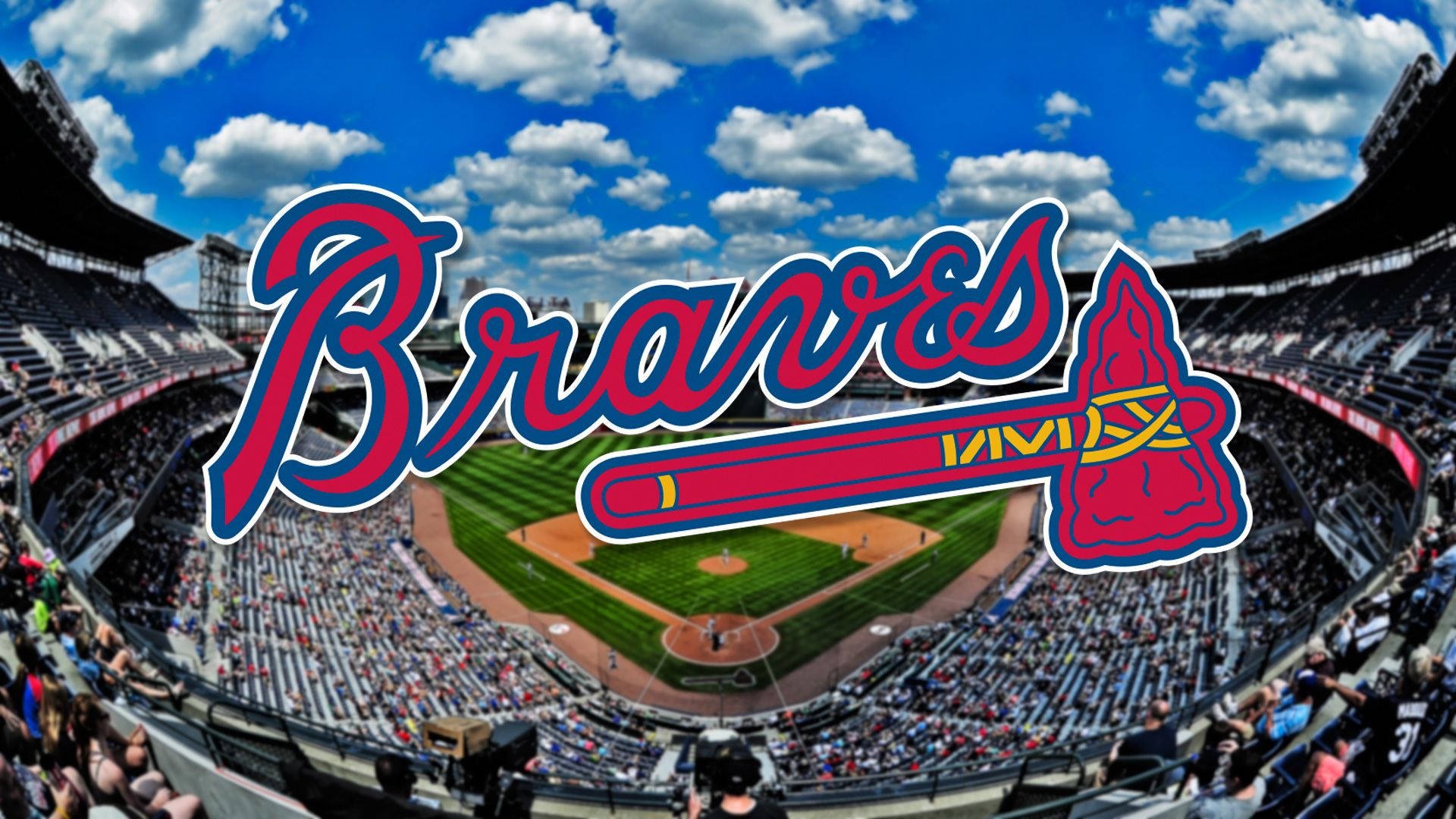 Atlanta Braves (Blue): Logo Pattern - MLB Peel & Stick Wallpaper 24” x 16’ 33 SF