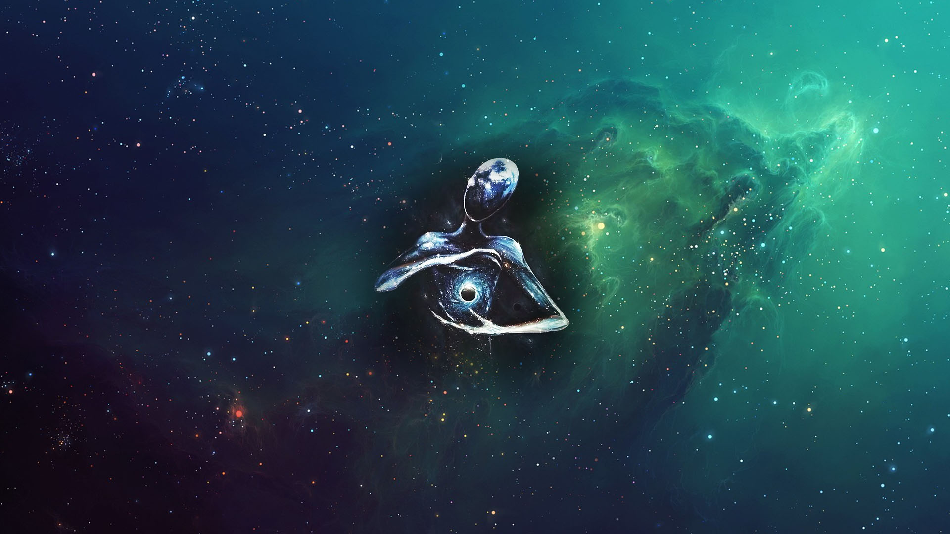 Spiritual Space Space Clouds Stars Wallpaper:1920x1080