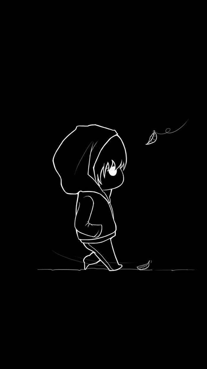 Download Minimalist Sad Boy Anime Wallpaper