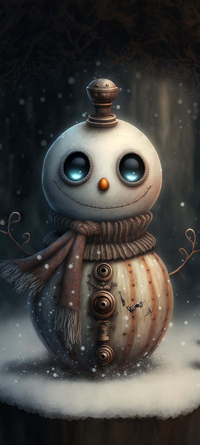 Cute Creepy Snowman IPhone Wallpaper HD Wallpaper, iPhone Wallpaper