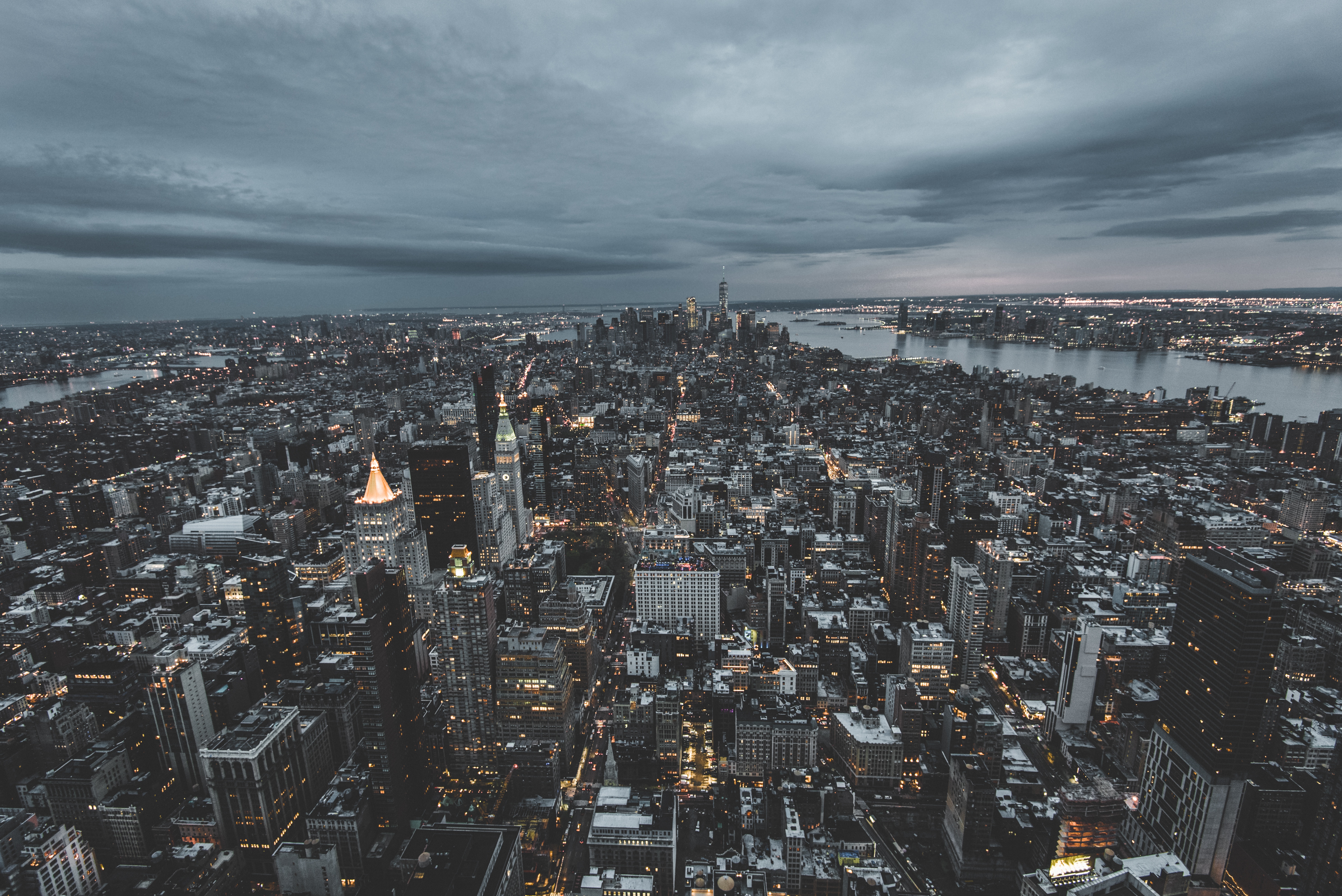 5954x3975 wallpaper, skyscraper, nyc, desktop wallpaper, night, wallpaper, light, cityscape, architecture, landmark, river, downtown, structure, Public domain image, urban, cloud, building, desktop background, amazing wallpaper, tu
